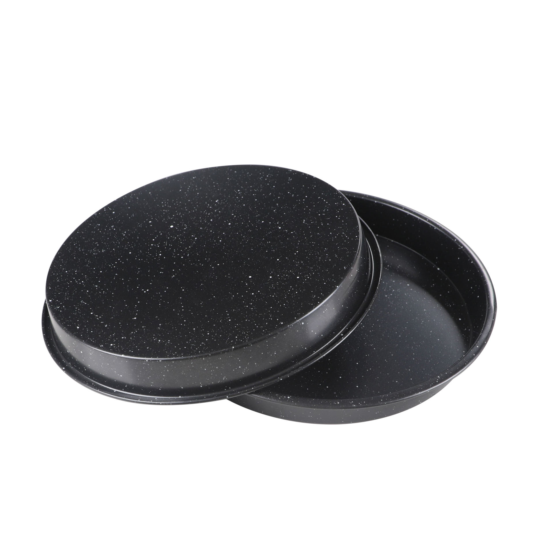 Kingwise 9-inch Non-Stick Pizza Pan Hot Sale Carbon Steel Baking Tool Sprinkled Black Kitchen Accessory