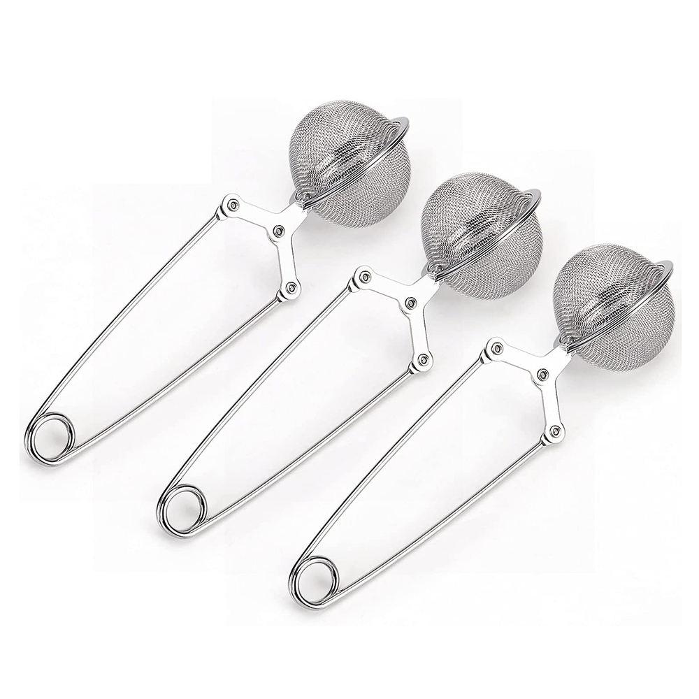 Kingwise Hot Sale Kitchen Tool Fine Mesh Filter Loose Leaf Strainer Ball Shape Stainless Steel Tea Infusers for Herbal Tea