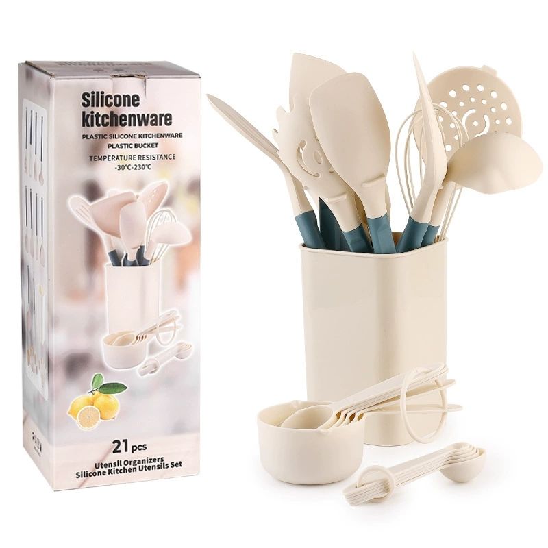 New Gadgets 2025 Kitchen Silicone Spoons Utensils Set for Cooking 21 Pcs Measuring Spoon Utensils Kitchen Set