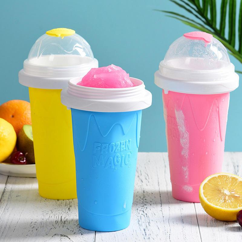 KINGWISE Hot Sale Ice Cream Silicone Maker Slushy Cup Frozen Magic  Squeeze Slushy Cup Maker Plastic Slushie Maker Cup