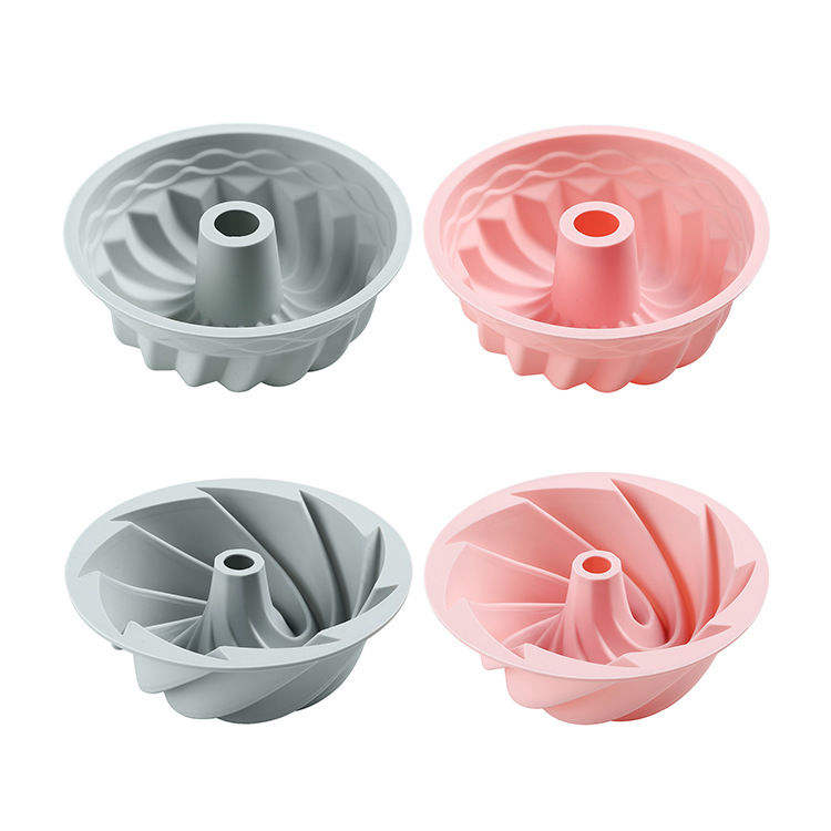 Kingwise High Quality Eco-Friendly 4-Piece Round Silicone Cake Mould Set Creative DIY Bakeware Kitchen Tools & Gadgets