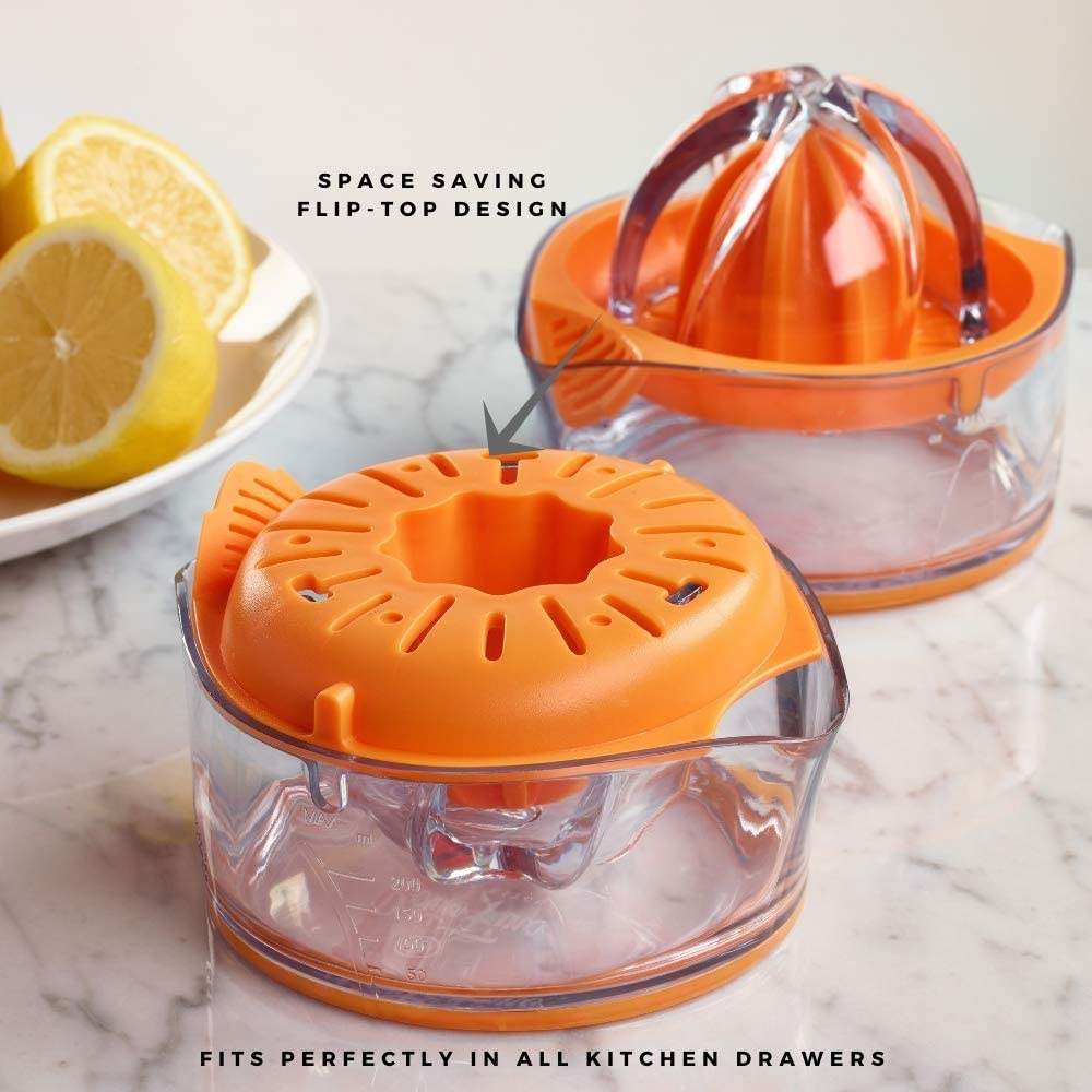 Kingwise Easy Hand Citrus Fruit Juicer Press Reamer Manual PP Lemon Squeezer Dishwasher Safe Container Kitchen Tools Fruit