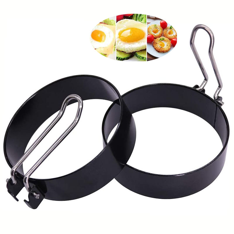Kingwise Non-stick Stainless Steel Eco-Friendly Dishwasher Safe Freezer Safe Egg & Pancake Mould Pan Cake Maker Egg Cooker Ring