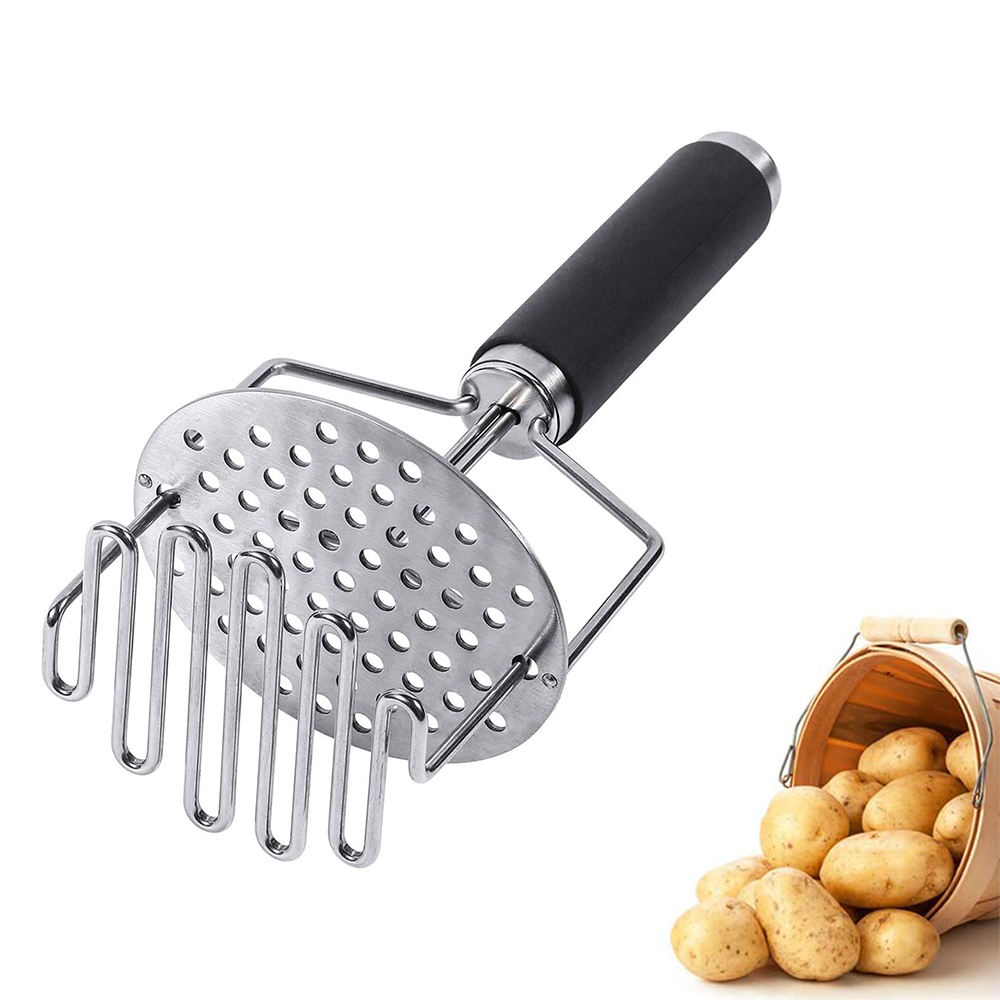 Kingwise Heavy Duty Stainless Steel Potato Ricer and Masher Non-Slip New Release Eco-Friendly Home Vegetable Press