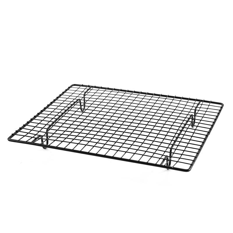Kingwise Household Upside Non-stick Black Carbon Steel Eco-Friendly Dishwasher Safe Cake Bread Biscuit Baking Drying Net Cooling