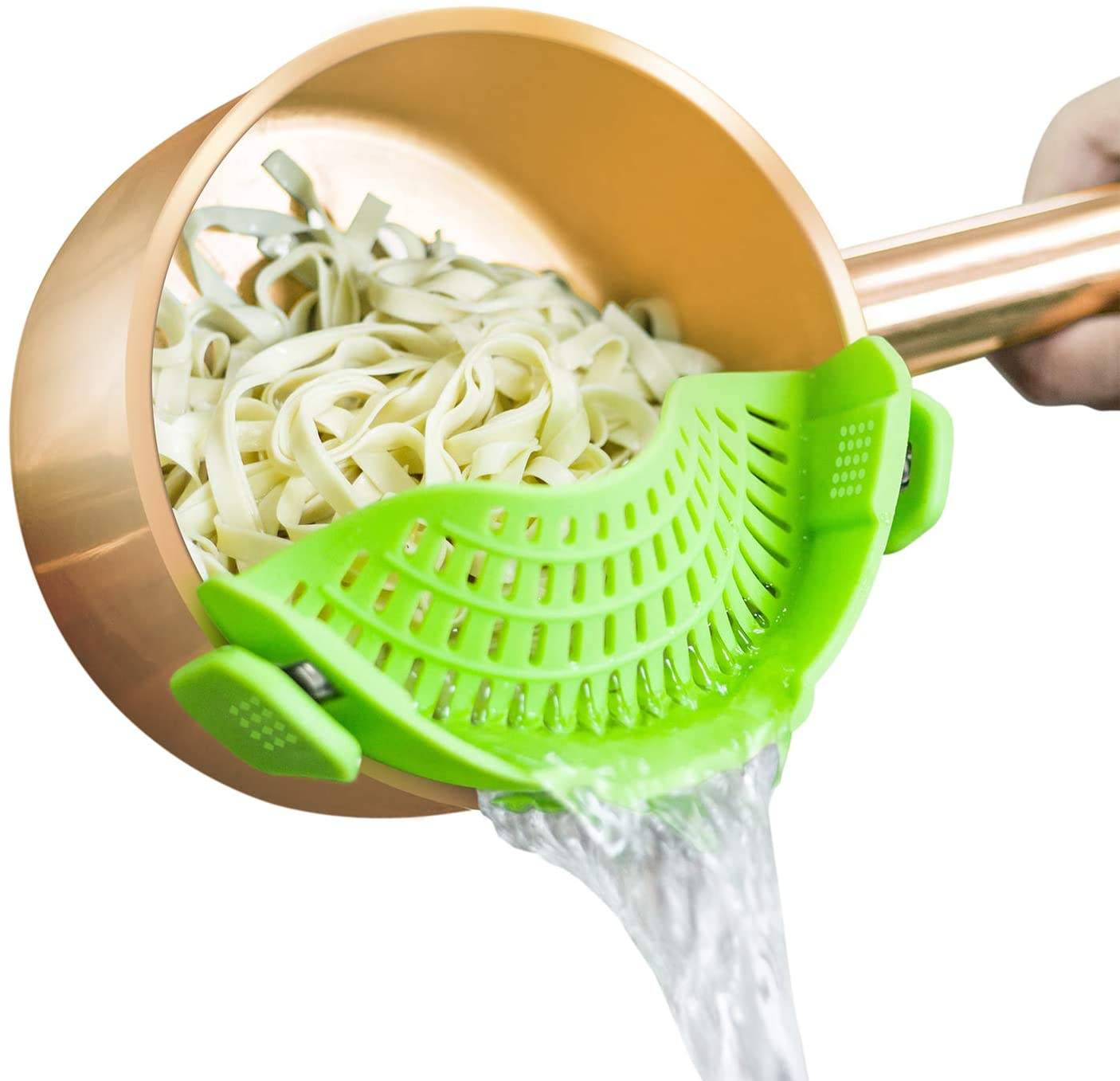 Kingwise Wholesale Clip-On Silicone Rice Colander Hot Sale Pasta and Fruit Strainer Home and Kitchen Accessories