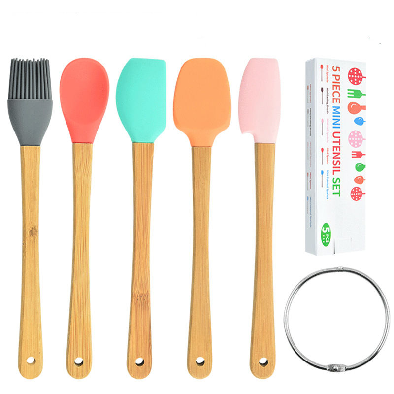Kingwise Factory Directly Sell Kingwise Accessories High Quality Mini Silicone Utensils Set for Kitchen Baking Cooking