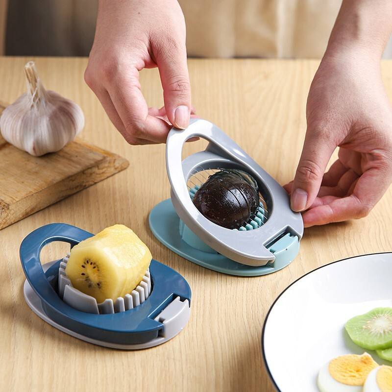 Kingwise Multifunctional Kiwi Fruit & Boiled Egg Cutter Modern Plastic Kitchen Gadgets Egg Slicers for Home Use