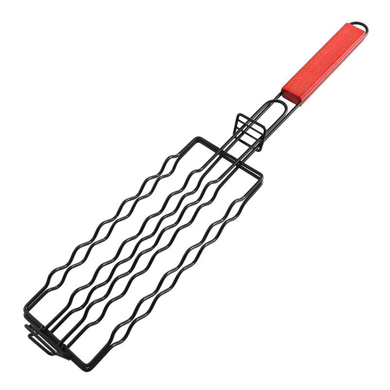 Portable Metal Wire Mesh BBQ Grilling Basket Heat-Resistant Sausage Grill Accessories for Outdoor Barbecues Parties Manufactured