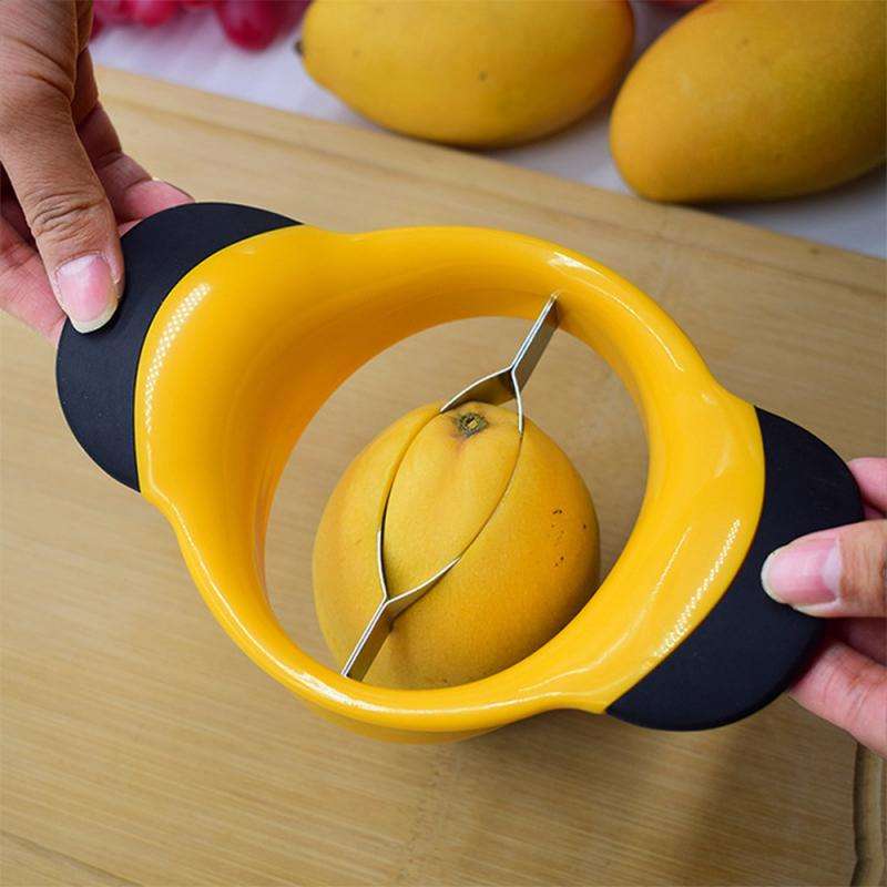 Hot Sale Kitchen Home Gadget Fruit Vegetable Tools Manual Mango Core Splitter Slicer Cutter Durable Metal Mango Slicer Cutter