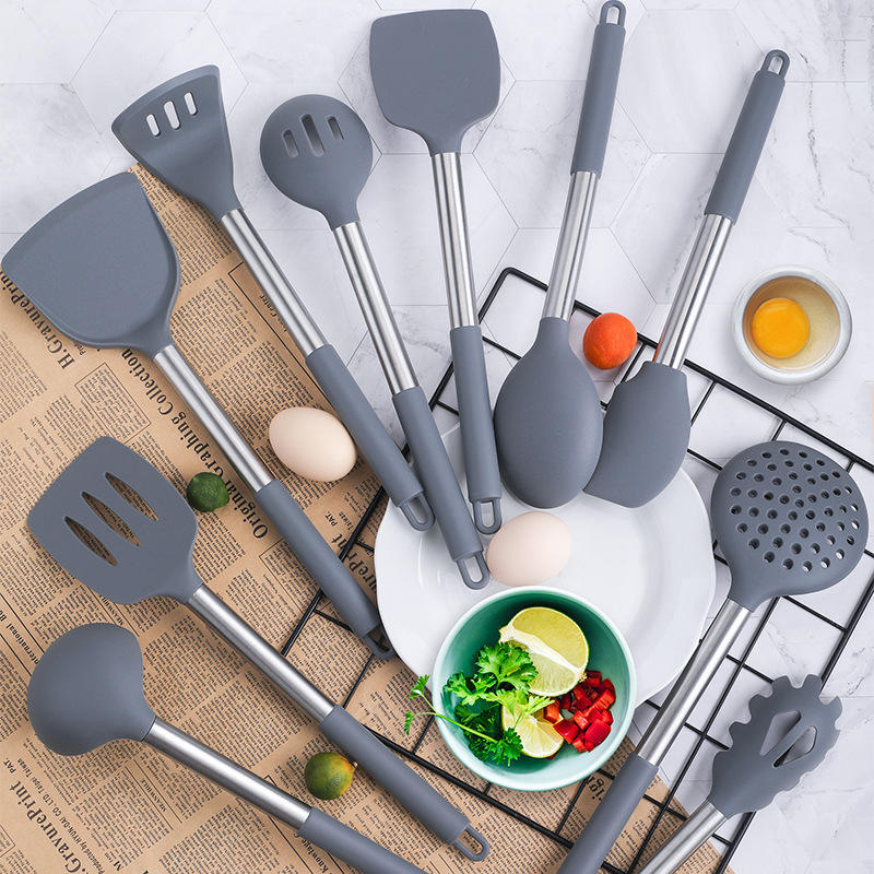 Kingwise High Quality Custom Home and Kitchen Food-grade Multi-functional Non-stick Silicone Cooking Kitchenware Set