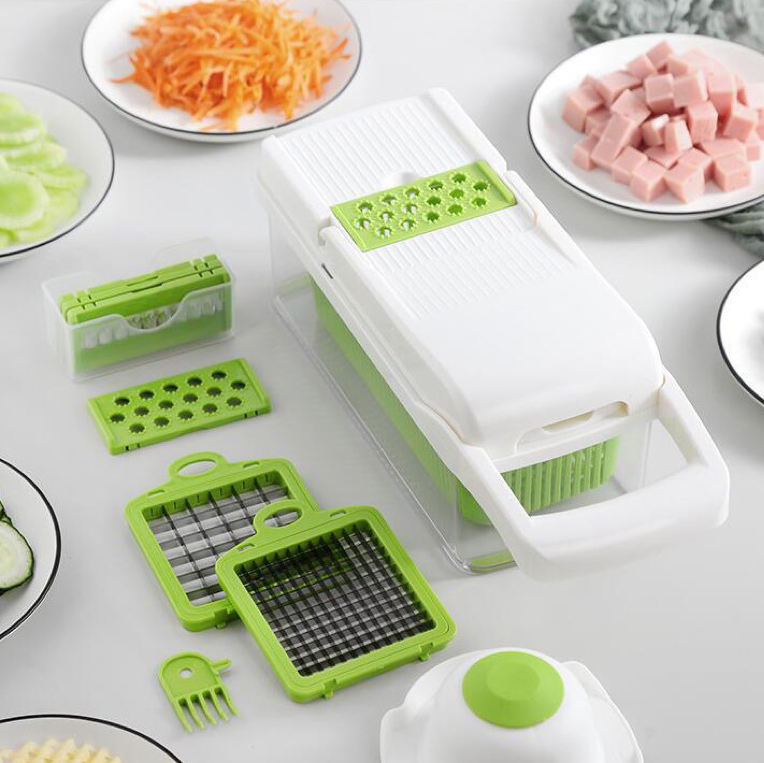 Kingwise Professional Mandoline Dice Slicer Handheld Commercial Industrial Stainless Steel Vegetable Fruit Chopper 12 1 Onion PP