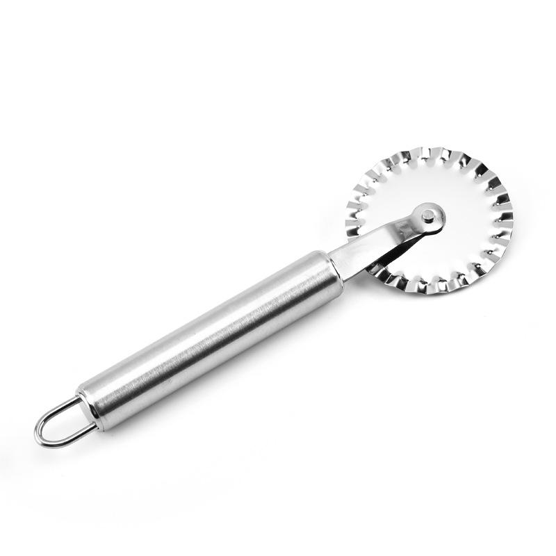 High Quality Stainless Steel Round Pizza Cutter with Disposables Metal Cake Baking Tools with Handle for Kitchen Accessories