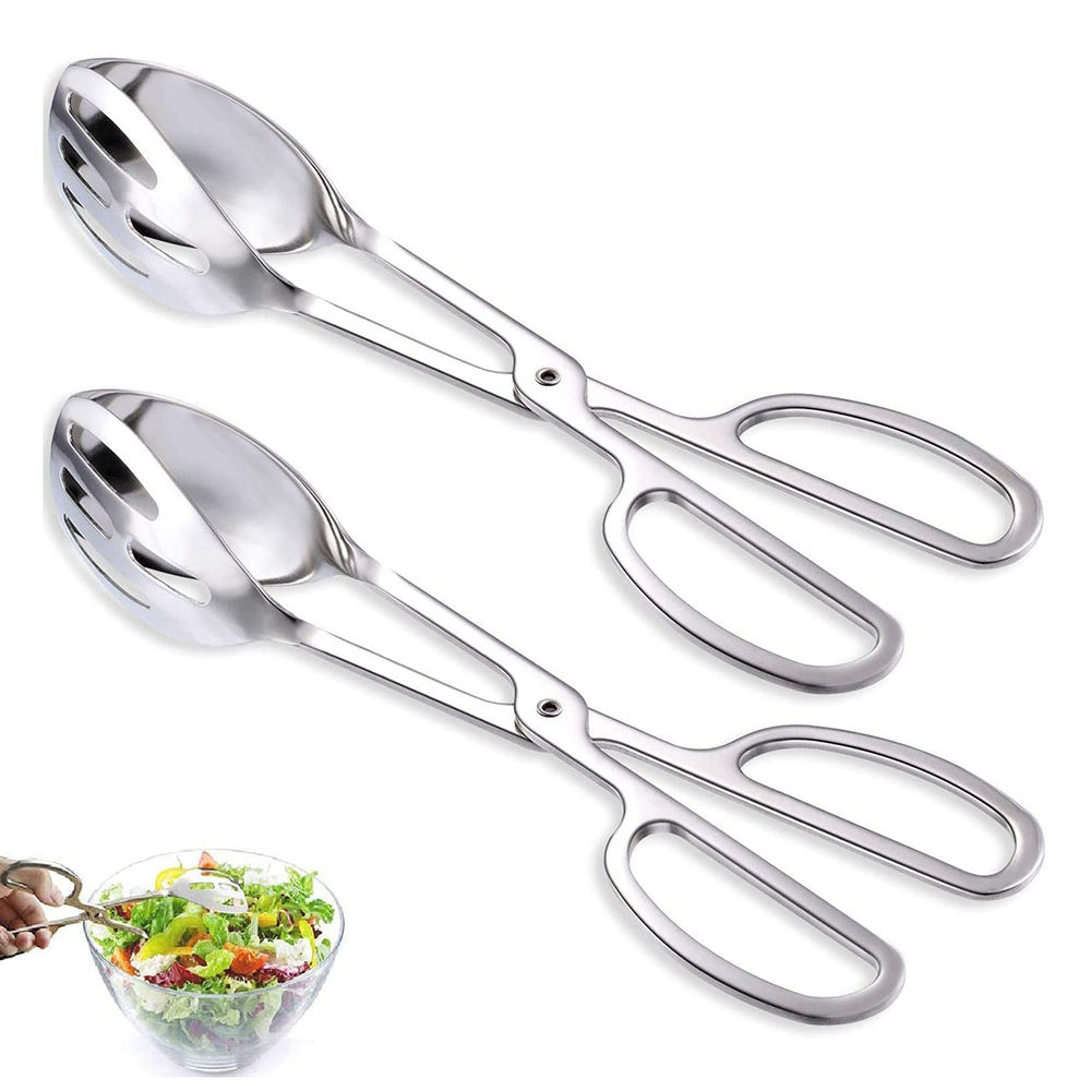 Kingwise Kitchen Restaurant Stainless Steel Thickening Cook Salad Tongs Buffet Party Catering Food Serving Dishwasher Safe