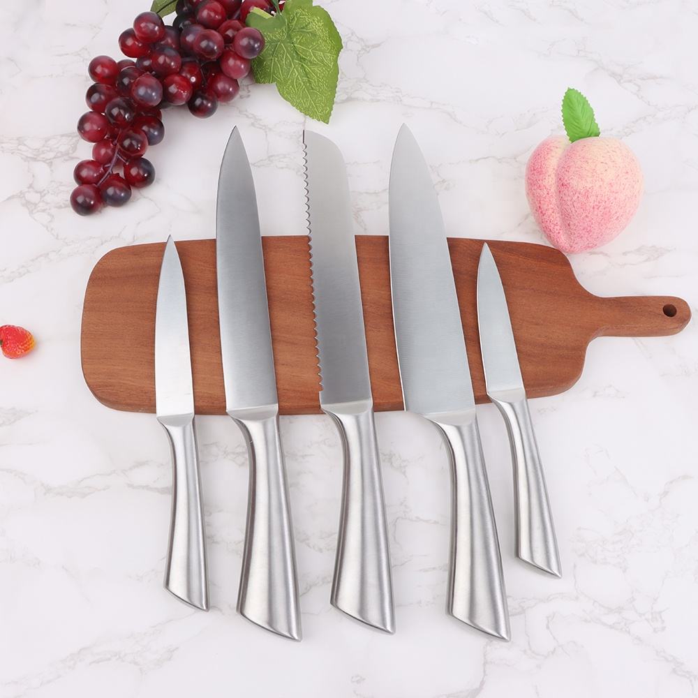 KINGWISE Handmade Modern Custom Ultra Sharp Stainless Steel Chef Knife Set 5-Piece Hollow Handle Kitchen Knives