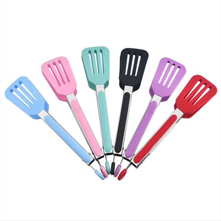 Kingwise Kitchen Tools Set Food Grade Accessories From China Supplier Stainless Steel Pot Pan Holder Spatula Clip Made Silicone