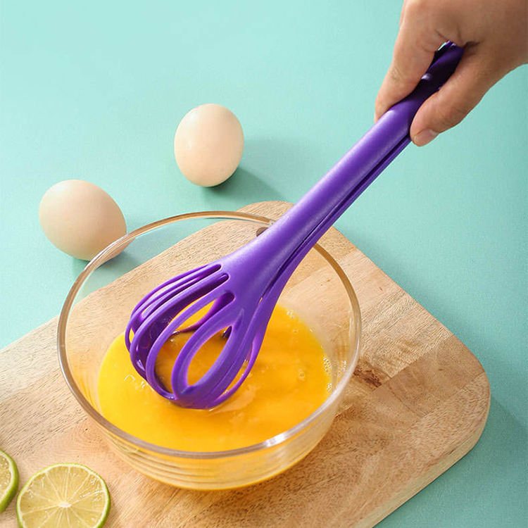 Kingwise Food Grade Multifunctional Baking Tools Plastic Egg Beater Whisker Egg Tong with Pastry Tools Food Tongs