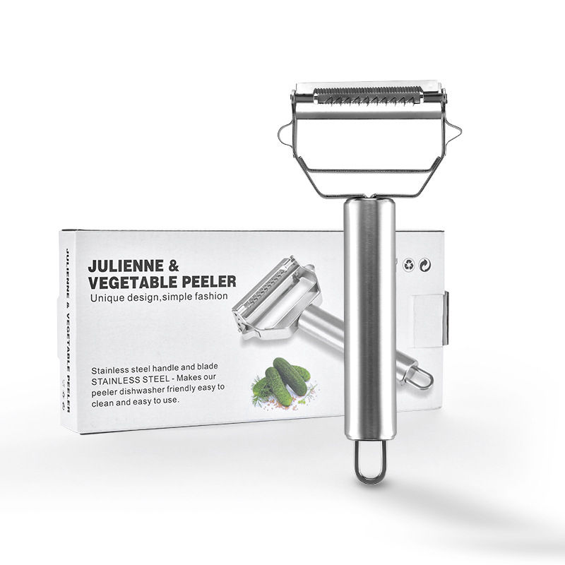 Kingwise Top Seller Kitchen Accessories Home Veggie Potato Peeler Slicer Stainless Steel Spiral Swivel Julienne Vegetable Peeler