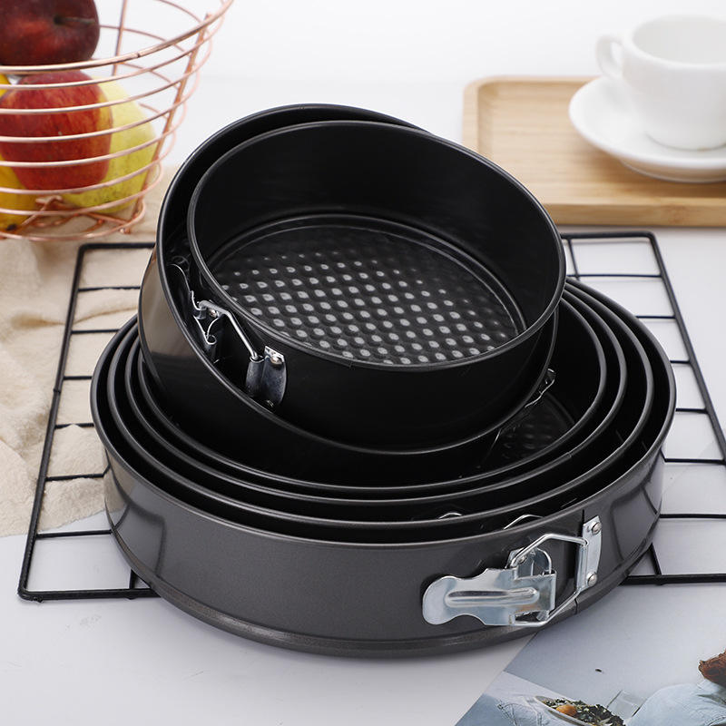 Lock Non-Stick Cake Mold with Mousse Honeycomb Buckle Carbon Steel Plate Live Bottom Mold-Baking Tools