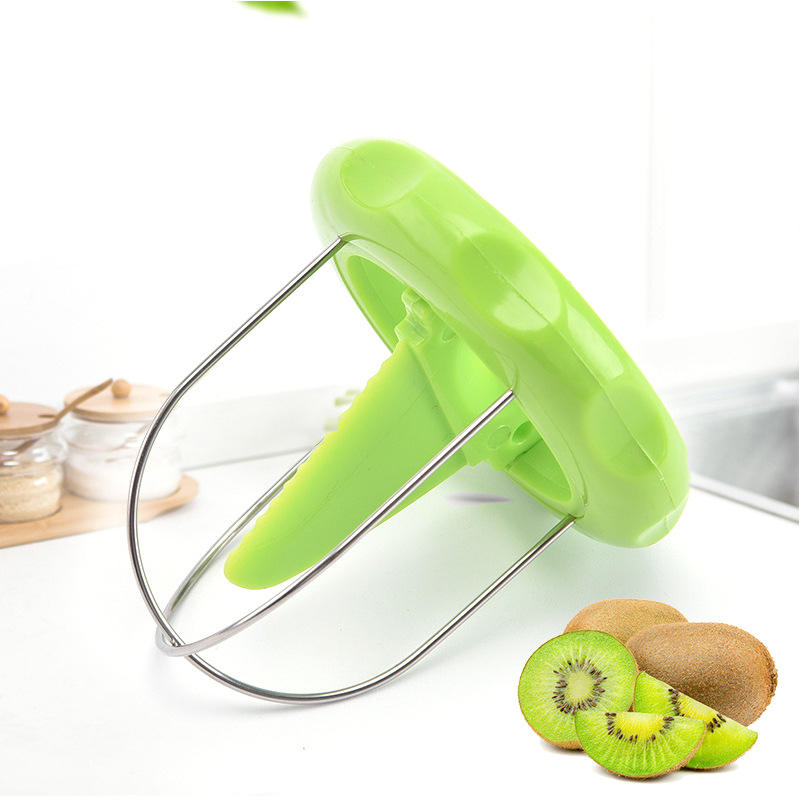 Kingwise Mini Fruit Corer Slicer Stainless Steel Hand Operated Dishwasher Safe Kitchen Gadget Wholesale Kiwi Cutter Creative