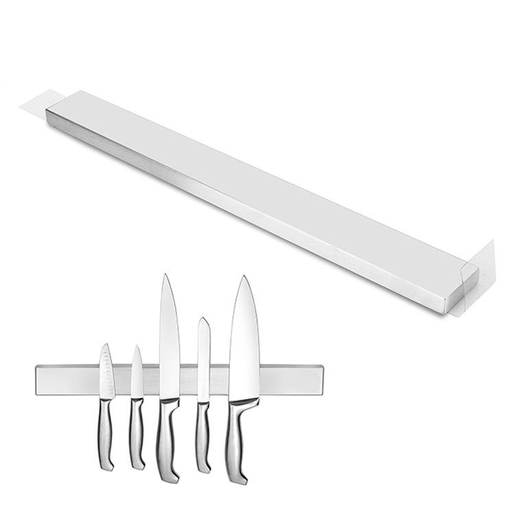 Kingwise 14/18 Inch Kitchen Magnetic Strip Holder Stainless Steel Square Tubes Wall Mounted Block Blocks Roll Bags