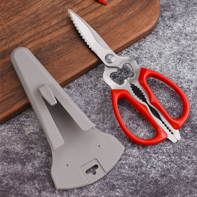 KINGWISE Heavy Duty Stainless Steel Poultry Shear Multi-Purpose Kitchen Scissors Eco-Friendly Dishwasher Safe Magnetic Holder