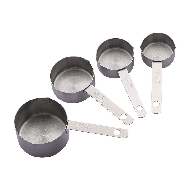 KINGWISE Kitchen Tea Scoop Accessories Stainless Steel Measuring Spoon Kitchen Unique 1/4 Teaspoon Measuring Spoon and Cups
