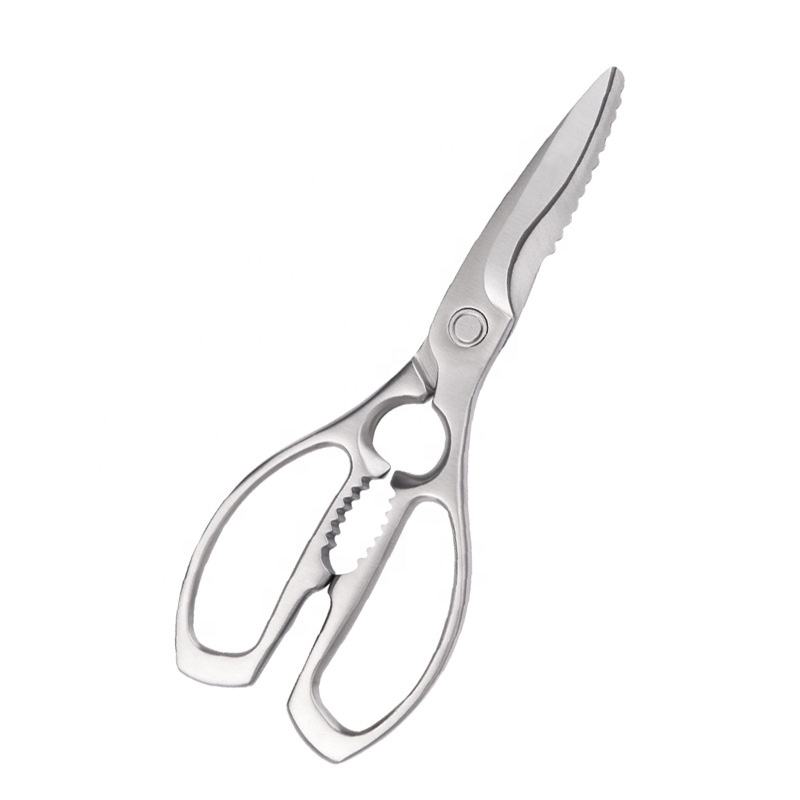 KINGWISE Premium Quality Heavy-Duty German Stainless Steel Kitchen Scissors Multi-Function Sharp Shear Cutting 4 Blade