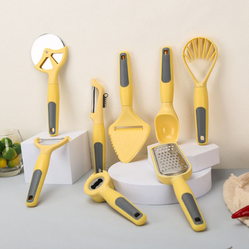 Kingwise Plastic Small Kitchen Gadgets Tool Sets Fruit & Vegetable & Pizza Cheese Cooking Tool Sets for Home Kitchen Use