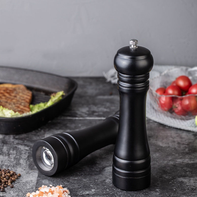 Kingwise Hot Sale Creative Salt & Pepper Seasoning Grinder Black Manual  Acrylic Bottle Innovative Cooking Tool