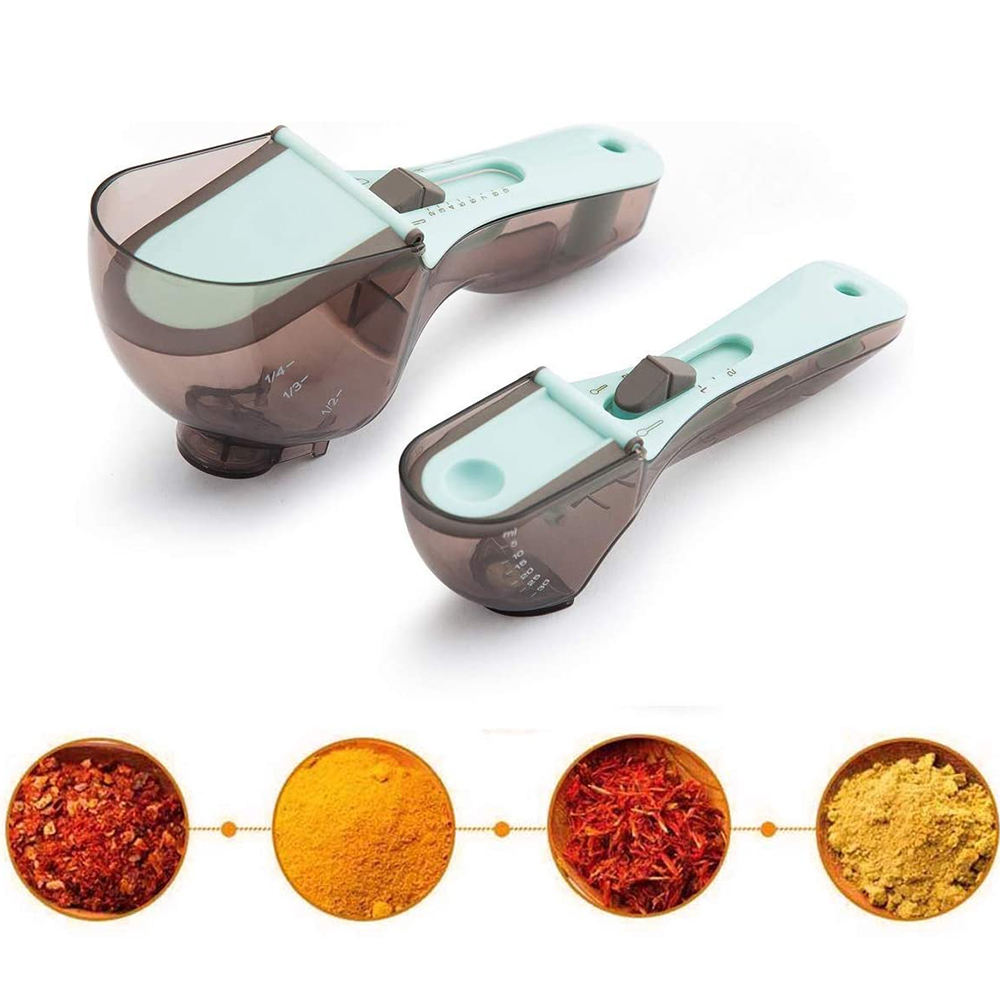 Kingwise Kitchen Tools Set Adjustable Plastic Digital Spoon Scale and Measuring Cup Spoon Wholesale Home PP Materials