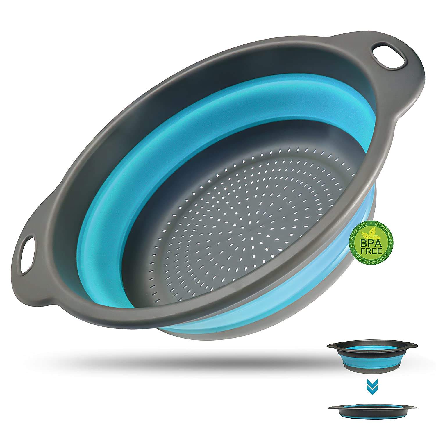 Kingwise Popular Foldable Kitchen Drain Basket Most Popular Kitchen Accessories Food Silicone Washing Sink Drainer Made Plastic