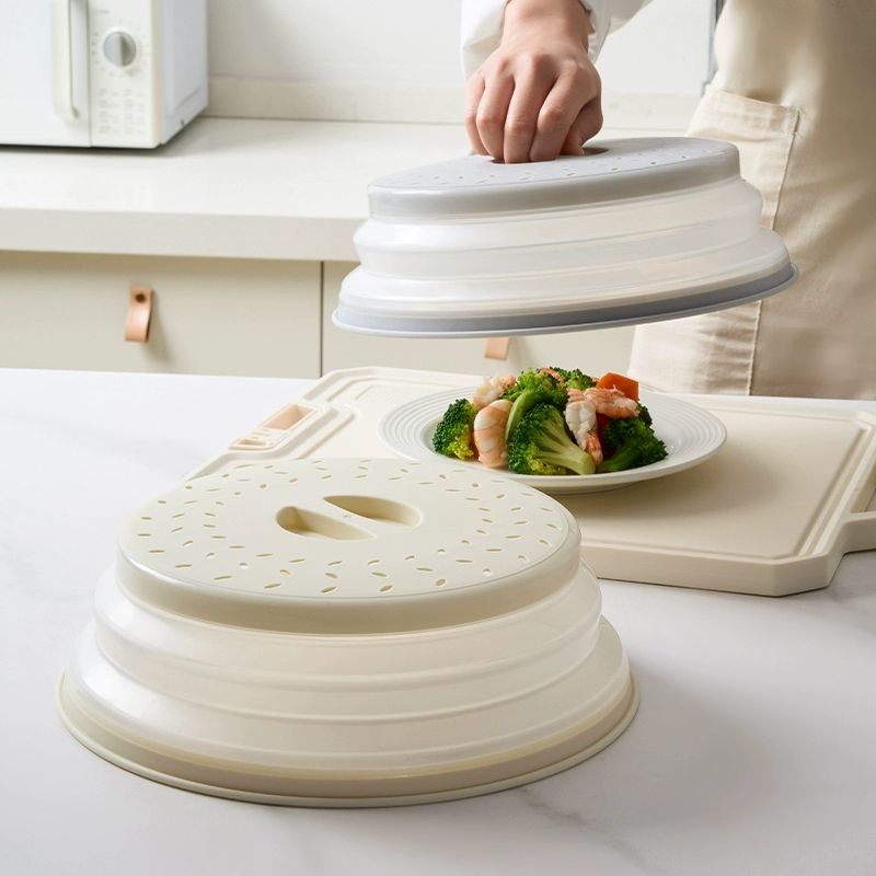 Kitchen Household Supplies-Collapsible Microwave Cover for Food Splatter Shield Cooking Tool