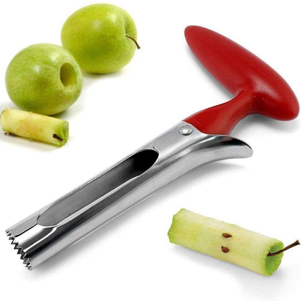 Kingwise Wholesale Kitchen Tools Sharp Serrated Apple Core Remover Blade Stainless Steel Apple Pear Fruit Corer Remover