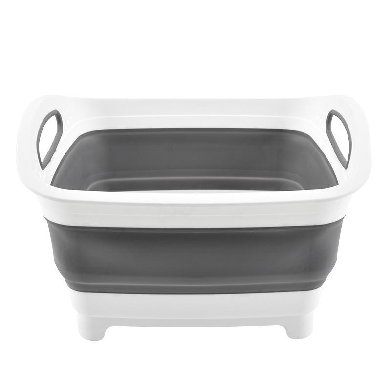 Kingwise New Product Ideas Kitchen Plastic Folding Basin Vegetable Washing Basin Silicone Foldable Wash Basin