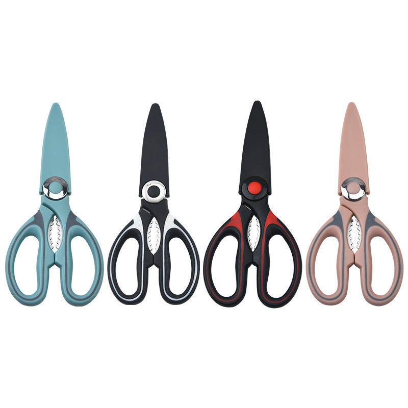 Kingwise Ultra Sharp Eco-Friendly Stainless Steel Kitchen Scissors Multi-Functional Dishwasher Safe Household Fish Cutting