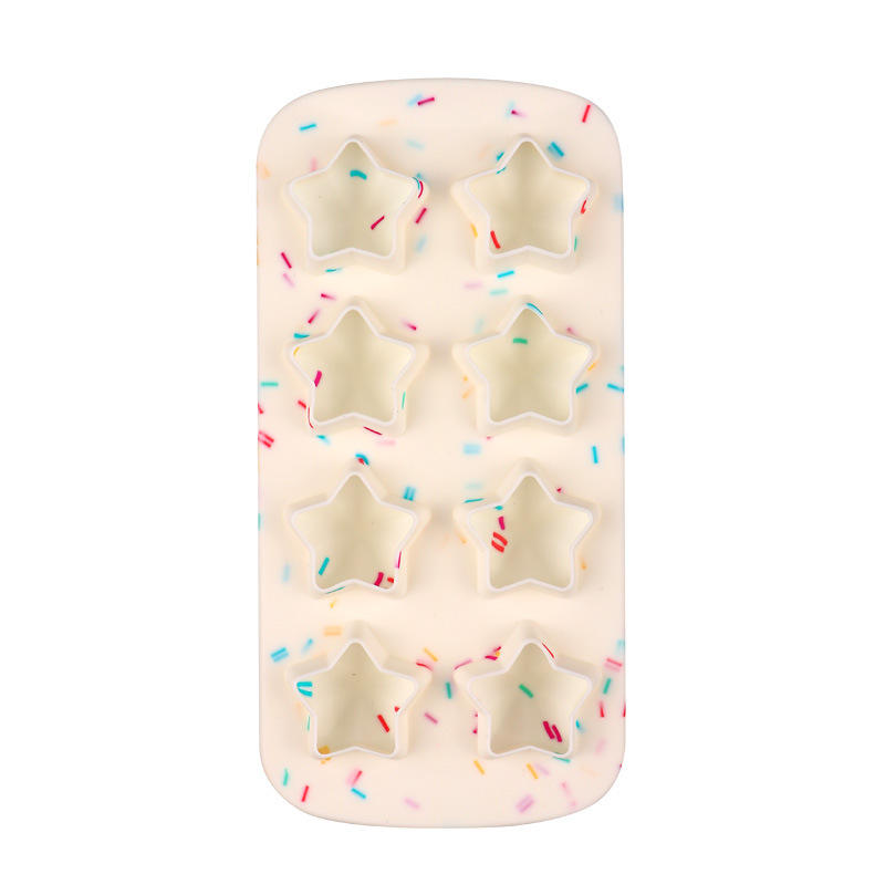 Kingwise Eco-Friendly Custom Logo Star Shape Silicone Soap Candy Chocolate Mold Mini Ice Cube Trays Cute Customizable Soaps