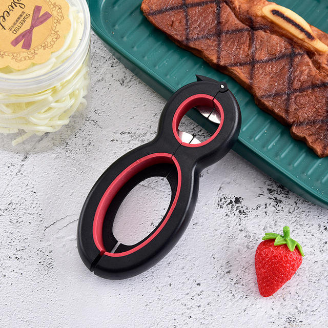 Kingwise High Quality Eco-Friendly Stainless Steel Plastic 6-in-1 Wine Bottle Opener Multi-Function Kitchen Gadget Dishwasher