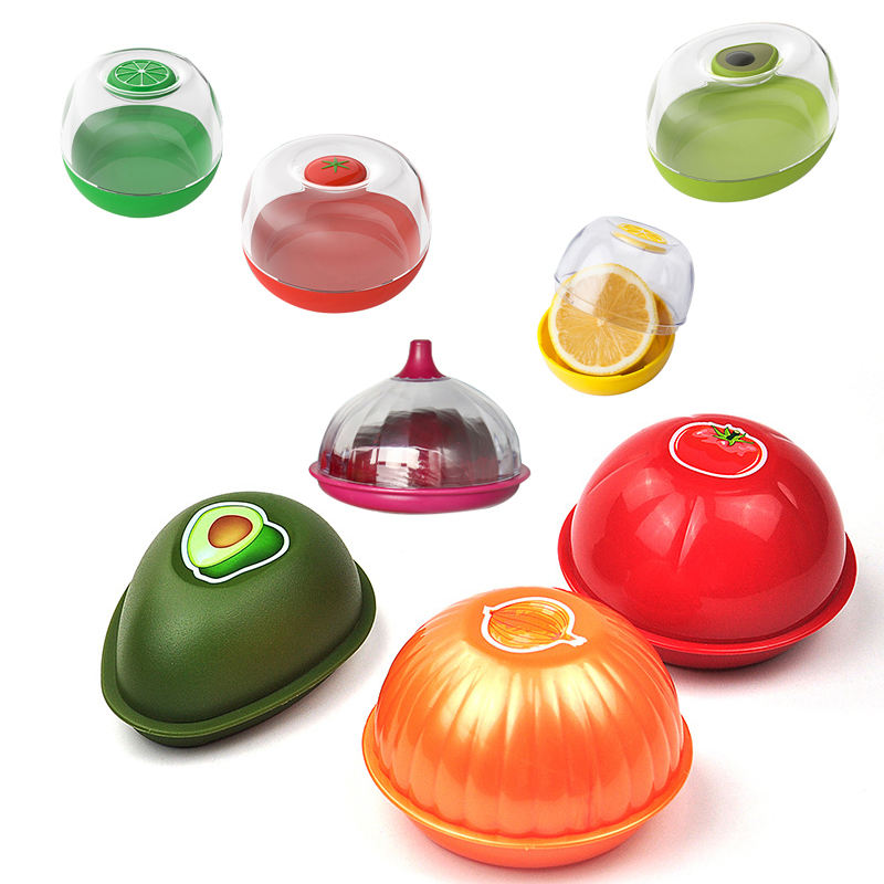 Kingwise Kitchen Tools Fruit Vegetable Shape Onion Avocado Tomato Keeper Storage Boxes Bins Food Container