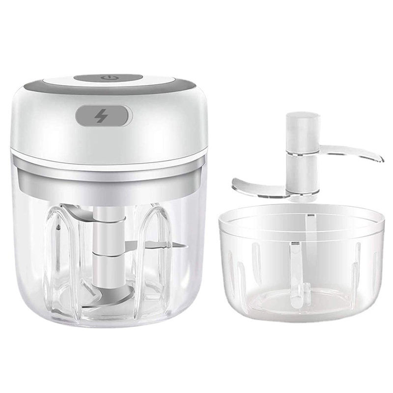 Kingwise Smart Kitchen Tools Electric Garlic Press Crusher Grinder Cracker Chopper Garlic Press with Storage Container