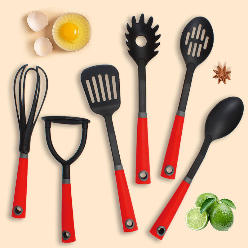Kingwise Nylon Kitchen Cooking Utensils Set Wholesale Plastic Kitchen Tools for Home Use