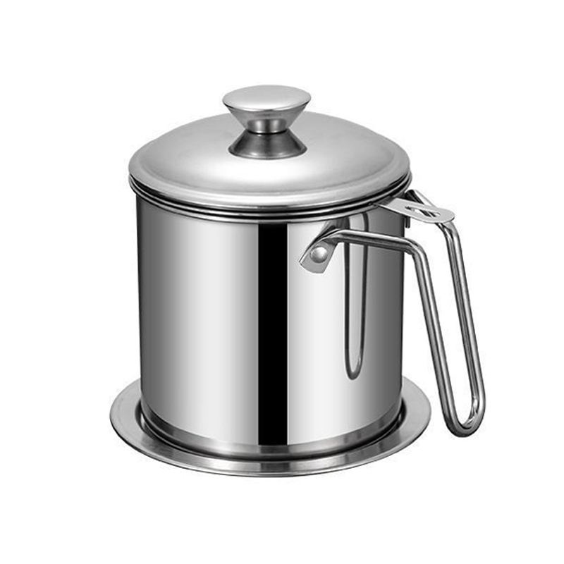 Gadgets Stainless Steel Kitchen Tools Accessories Oil Slag Separation Metal Oil Filter Cup Set Cooking Oil Filter Cup with Lid