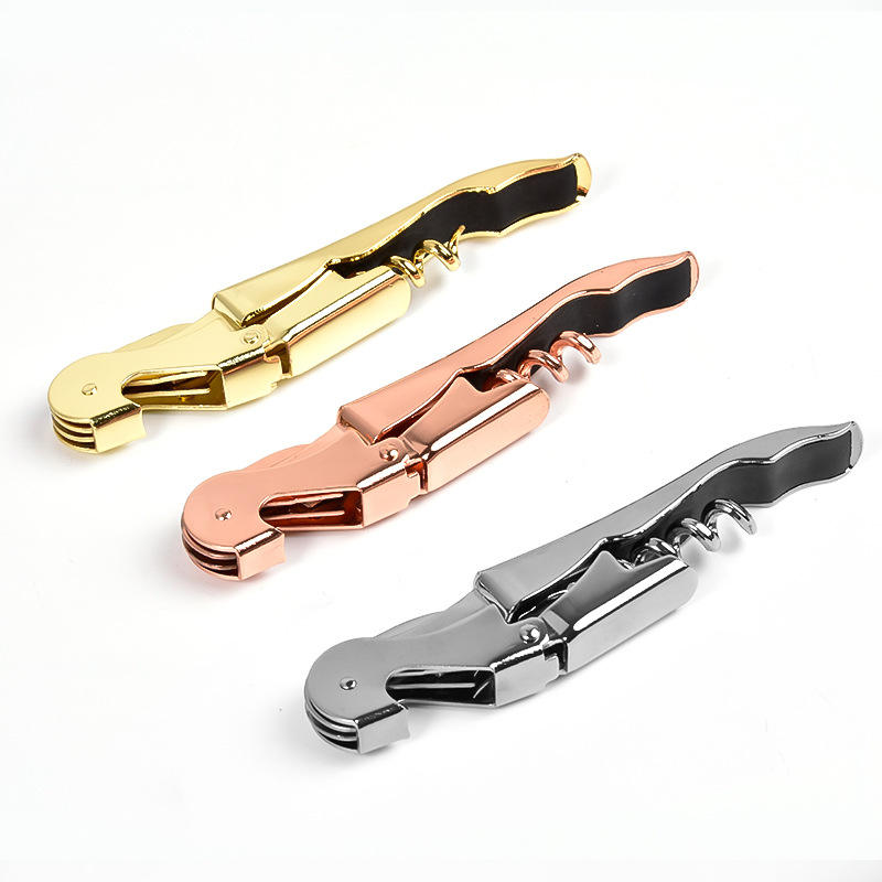 Kingwise Bulk Price Classic Professional Multi Function Stainless Steel Wine Bottle Opener Waiter Seahorse Corkscrew