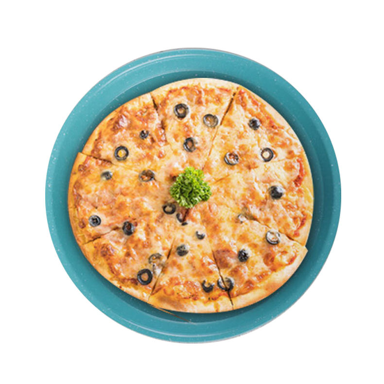 Kingwise 9 Inch Carbon Steel Baking Pizza Pan Macron Color Non-Stick Kitchen Baking Tools Divided Pie Pan Dish for Cake Tools