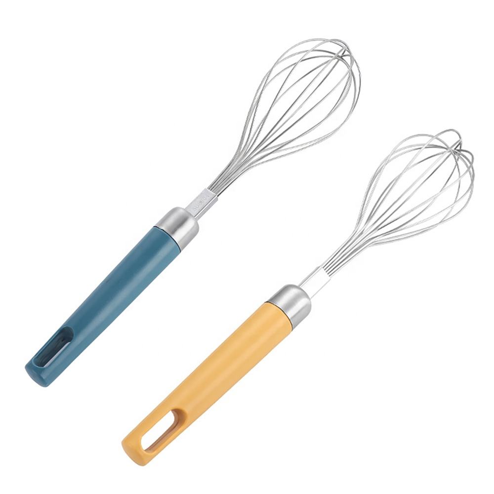 Kingwise 304 Stainless Steel Wire Manual Handheld Mixer Whisk Egg Beater Dishwasher Safe Black Friday Christmas Baking Tool