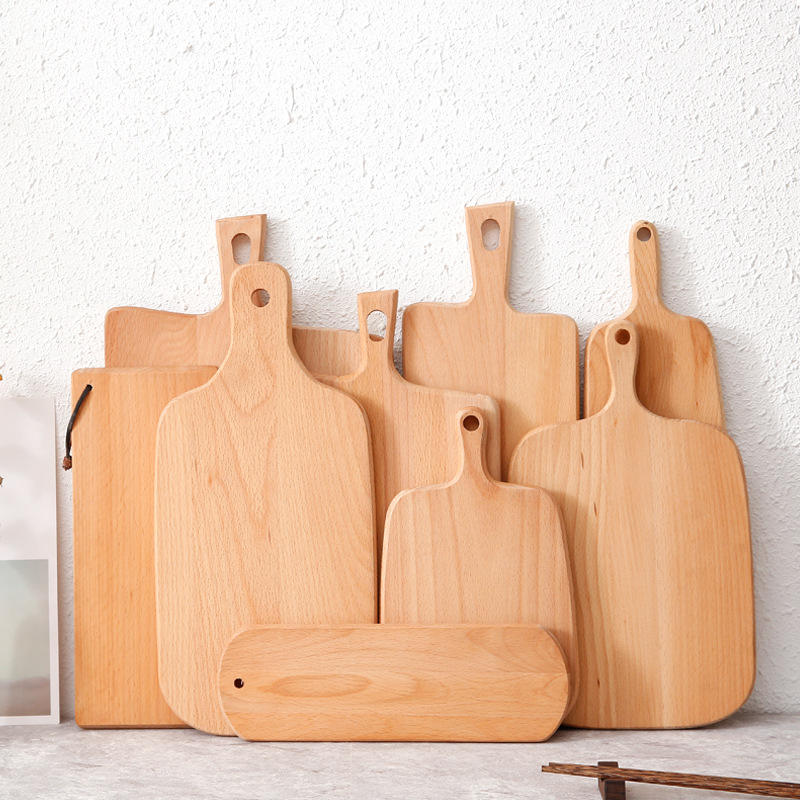 Wholesale Natural Walnut Beech Wooden Cutting Board Sets Christmas Restaurant Charcuterie Bread Steak Serving Chopping Block