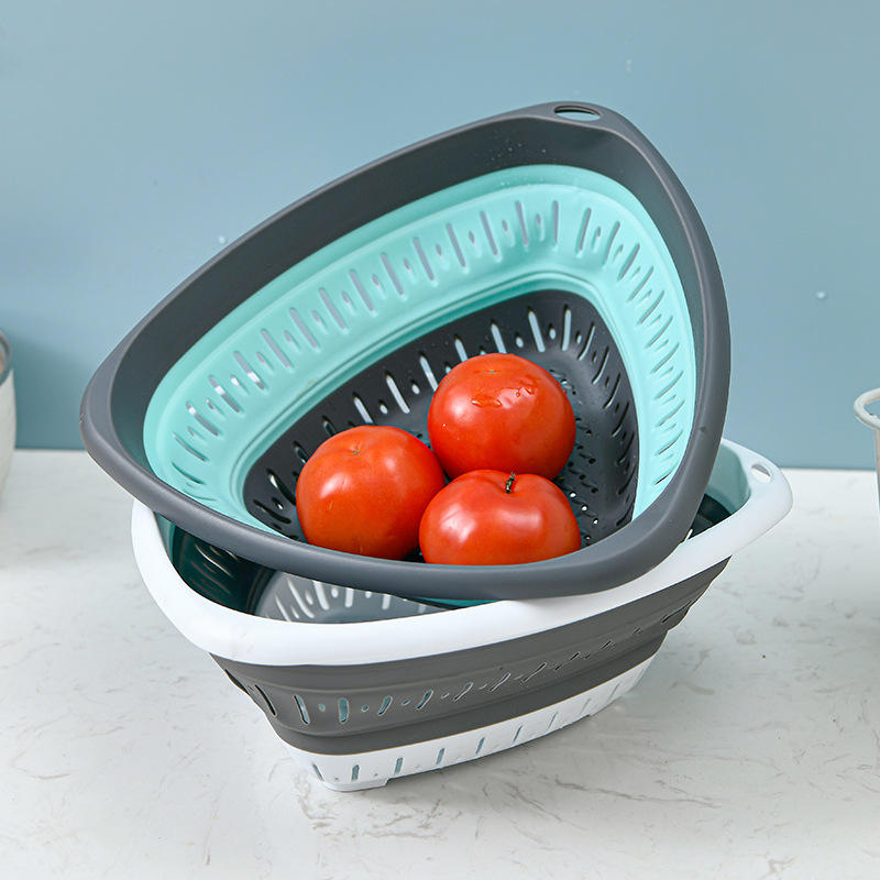 Kingwise Plastic Kitchen Tools Foldable Plastic Colanders & Strainers De Cuisine Basket Colador De Silicona Gadget