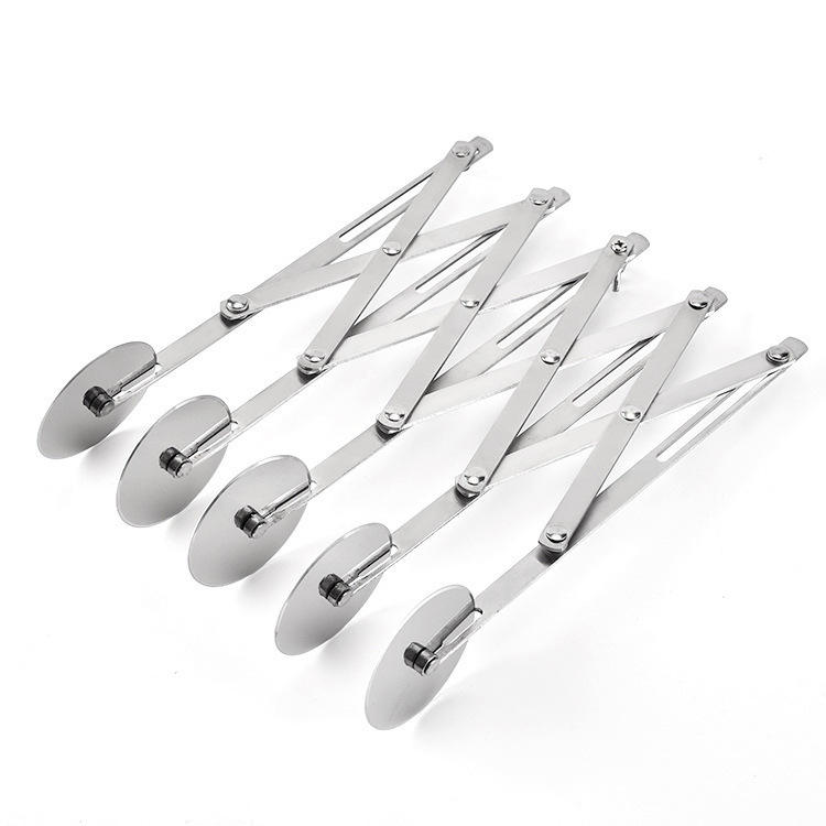 Kingwise 5-Wheel Stainless Steel Pizza Cutter Multi-Round Funny Pastry Knife for Baking Roller Cookie Dough Cutter Pizza Tools
