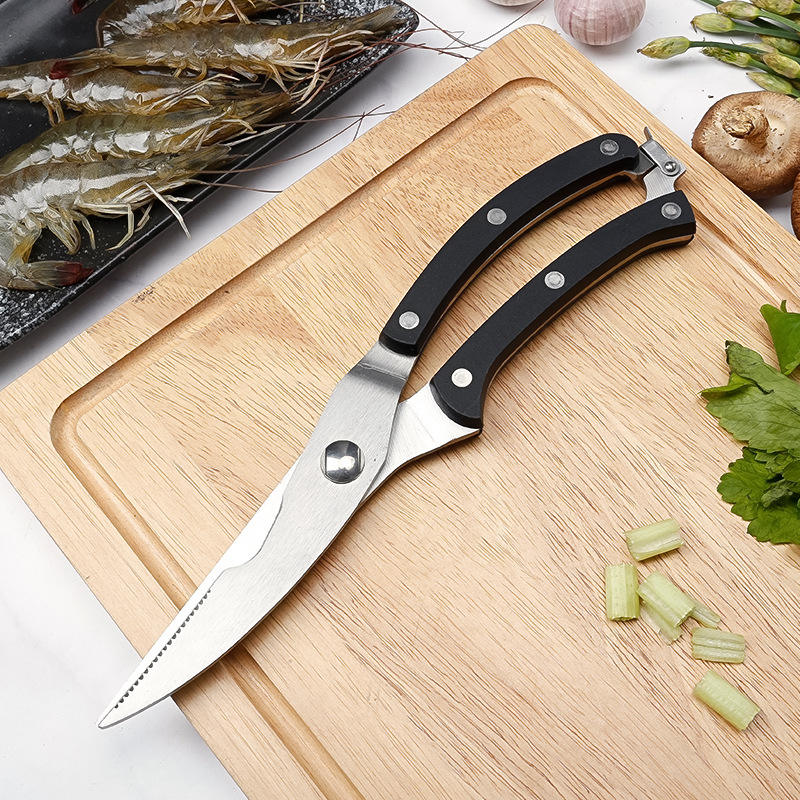 Kingwise Manufacturers Supply Home and Kitchen Scissors Chicken Bone Scissors Multifunctional Strong Stainless Steel Scissors