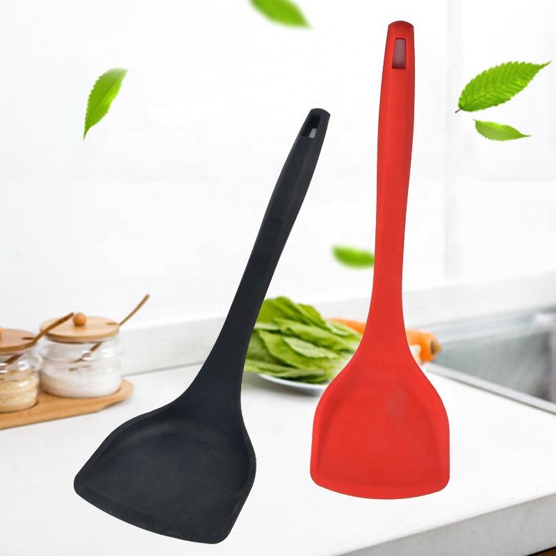 Kingwise High Heat Resistant Non-Stick Silicone Spatula Shovel Kitchen Cooking Turner Dishwasher Safe Freezer Safe Utensils